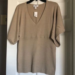 Loft Tan Knit Top Blouse